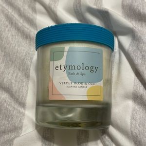 Etymology Velvet Rose and Oud Scented Candle